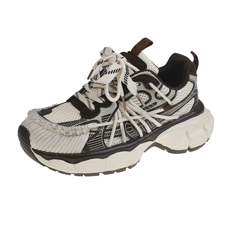 Fashion New Women's Light Sports Shoes Breathable Mesh Lace-up Thick-soled Casual Comfortable Women Fashion Shoes Zapatillas Mujer