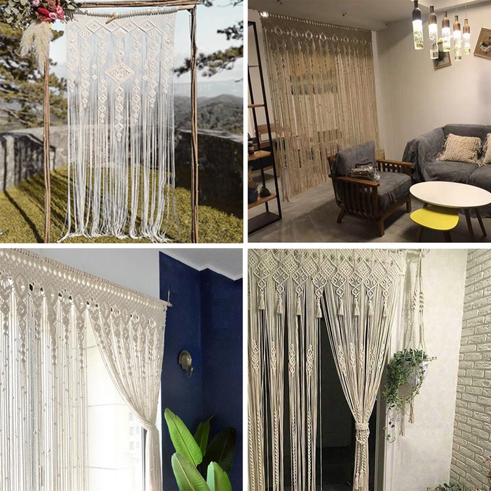 Wall Hanging Curtain Boho Door Window Hanging Curtain Woven Tapestry Wall Decor Home Ornament For Apartment Bedroom Living Room