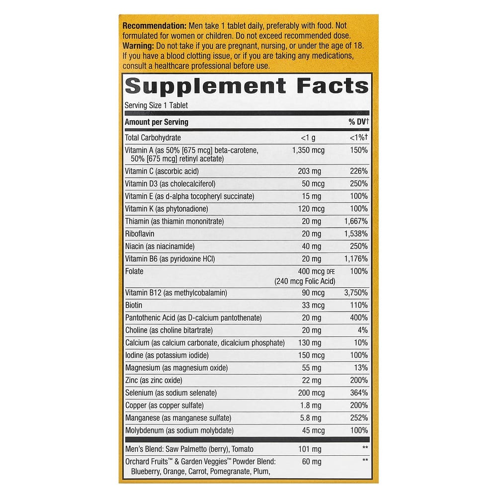 Nature's Way Alive! Men's 50+ Complete Multivitamin 60 Tablets