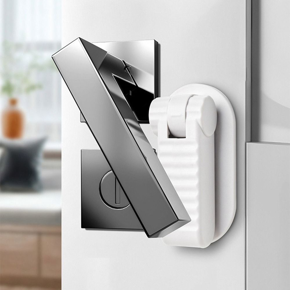 Anti-pinch Door Handle Lock Transparent Safety Protection Buckle New Child Safety Lock  Door Handle