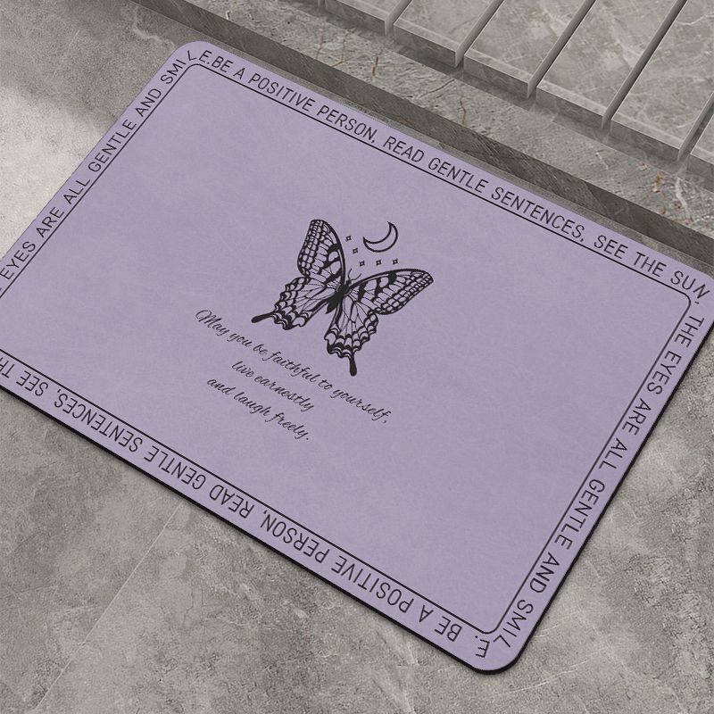 

[Быстросохнущий] Однотонный быстросохнущий коврик для двери из диатомовой грязи, нескользящий коврик для ног для ванной комнаты, коврик для пола в ванной комнате, ковер, можно резать 40X60cm 15.7X23.6in