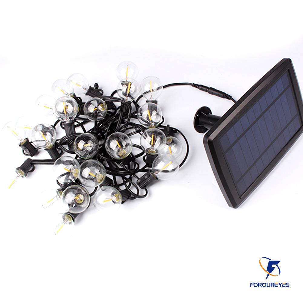 7.6M 15M Solar LED Lichterkette Außen G40 Kunststoffbirnen Garten Terrasse Lichterkette für Hochzeitsfeier Dekoration