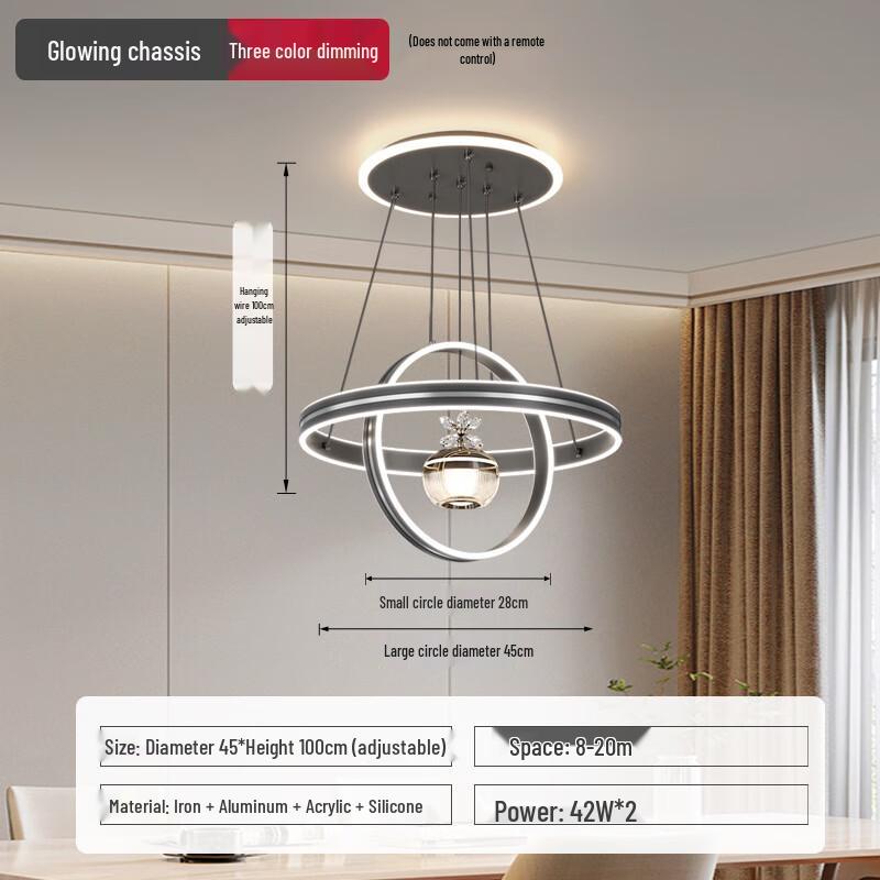 Shengbey Apple Black Tri-Color Dining Chandelier