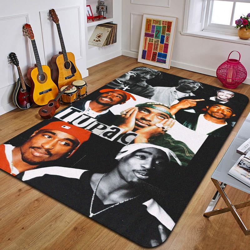 Kober s potiskem T-Tupac módní podložka na jógu dekorativní koberec do ložnice dekorativní podlahová rohožka do obývacího pokoje koupelny narozeninový dárek