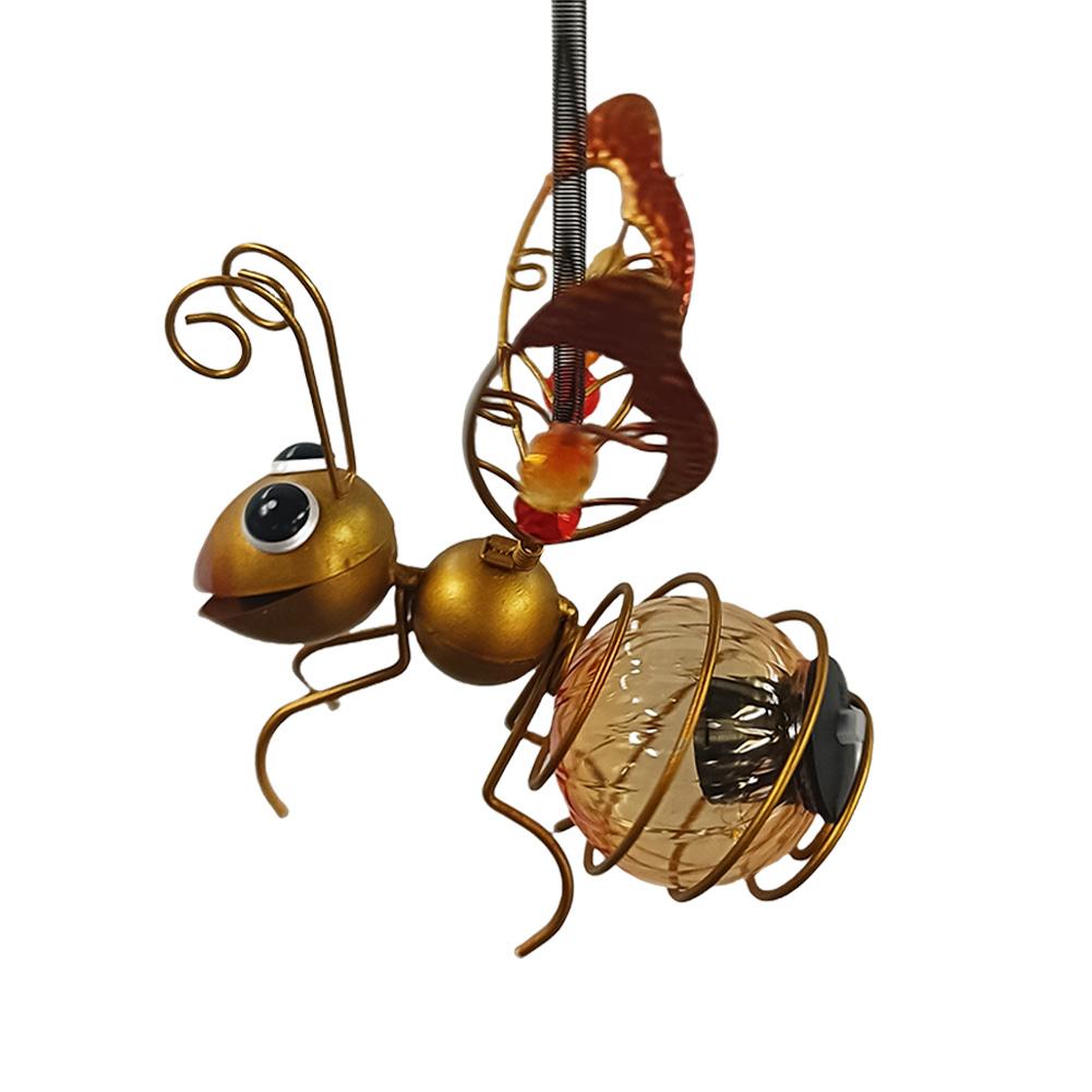 

Solar Powered Bug Fairy Lights Metal Hanging Flying Insects Lamp Garden Bug Light Ornament for Outside Backyard Balcony Porch