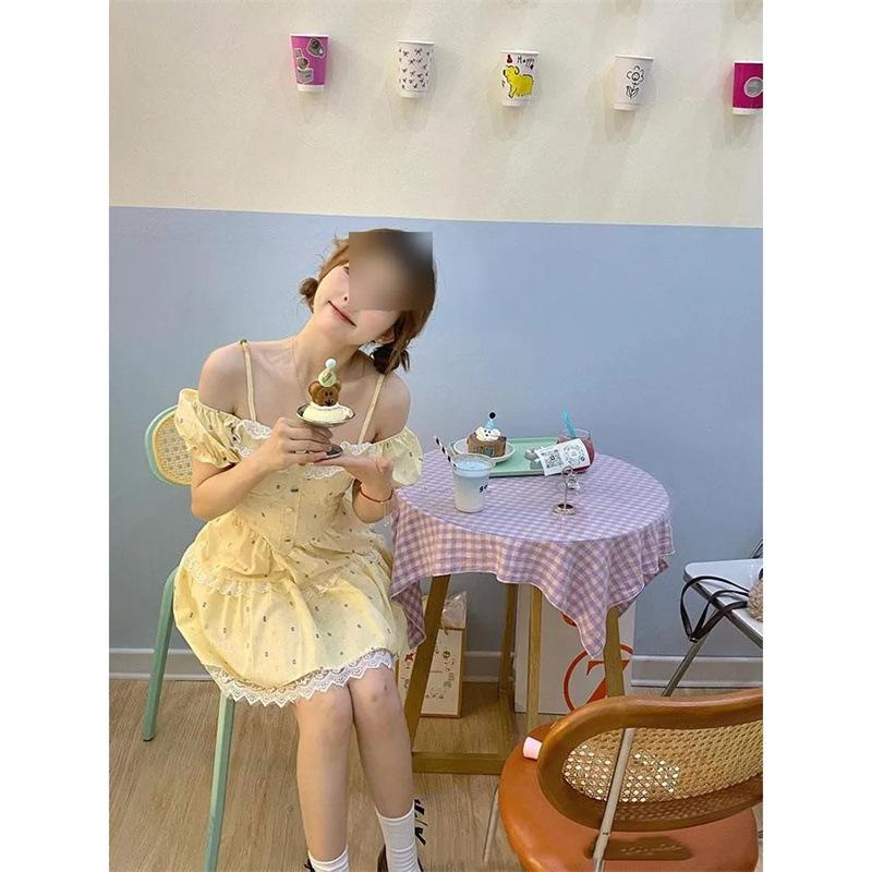 2026 Candy Sweetheart Summer New French Sweet Spice Girl Sweet Small Niche Design Short Sleeve Dress