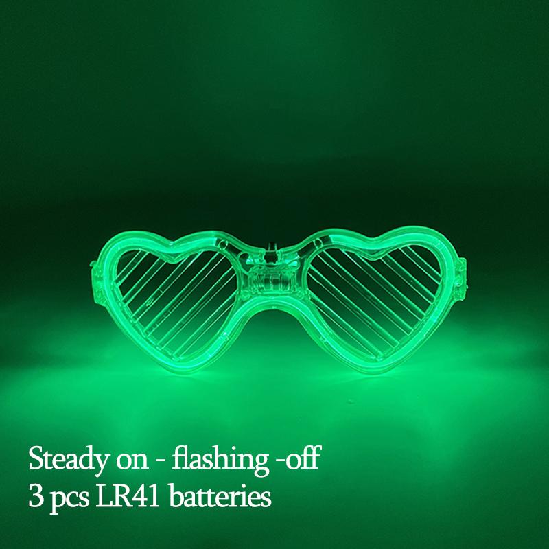 New Acrylic Luminous Glowing Cyberpunk Glasses LED Light Up Halloween Party Glasses Bar Club Props Neon Glasses Supplies