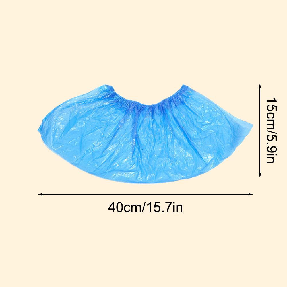 100pcs(50 pairs) Disposable Waterproof Shoe Cover Waterproof Shoe Cover Rubber Band Mouth Household Short Shoe Cover