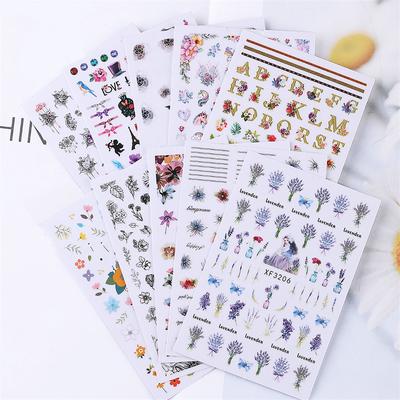 Nueva Applique para Uñas 3D Impermeable Estilo Retro Pegatina para Uñas Joyería para Uñas Parche para Uñas