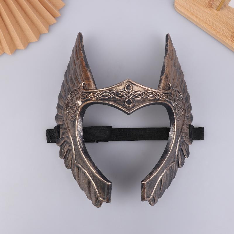 

Viking Style Half-Face Mask Plastic Anime Mask Helmet Cosplay Masks Halloween Costume Accessories Party Props