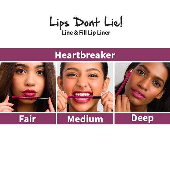 Nykaa Lips Dont Lie Line and Fill Lip Liner, Matte Finish - Heartbreaker 07