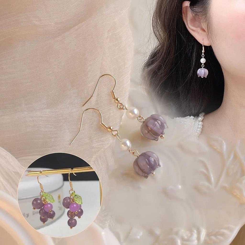 Earring Making Kit with Jewelry Hooks, Fish Hook Earrings, Backs, Jump Rings for Repair, Gifts