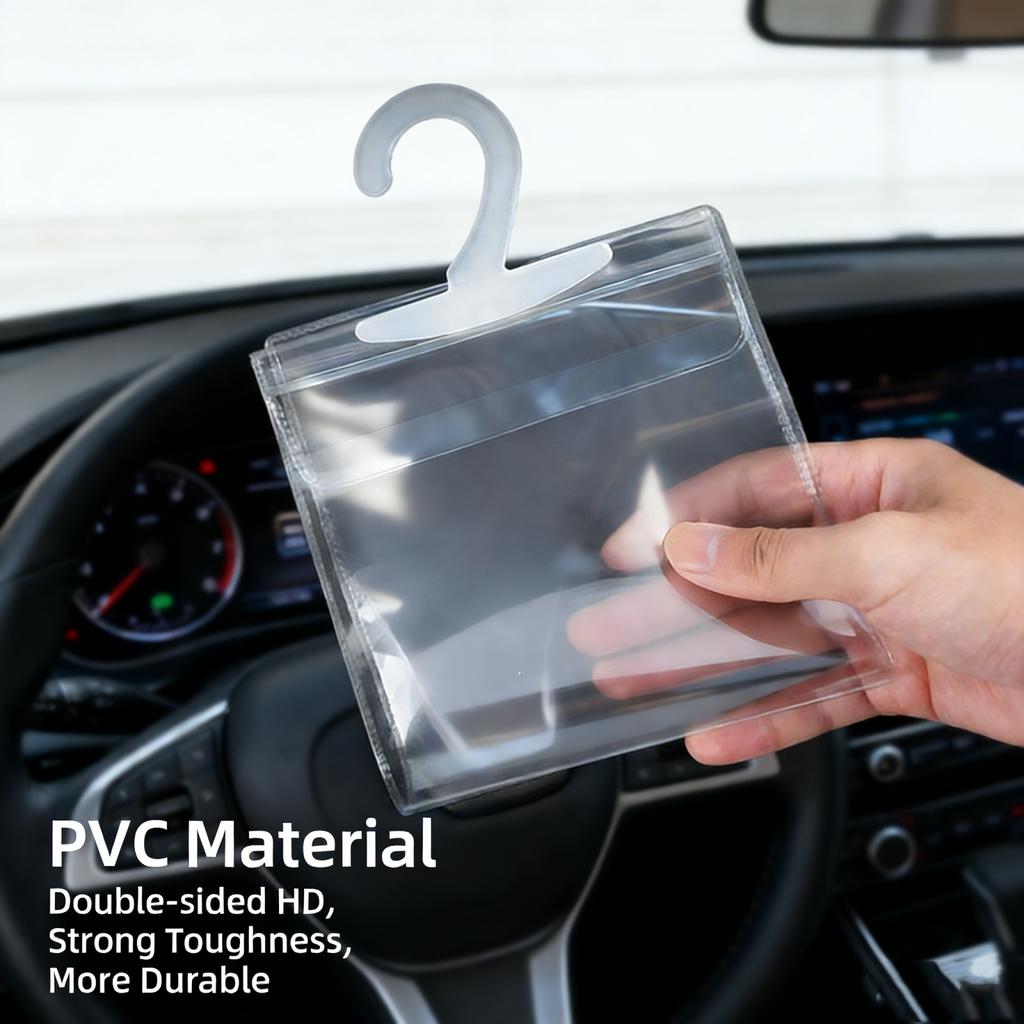 2-pack Of PVC Hook Bags For Transparent Storage