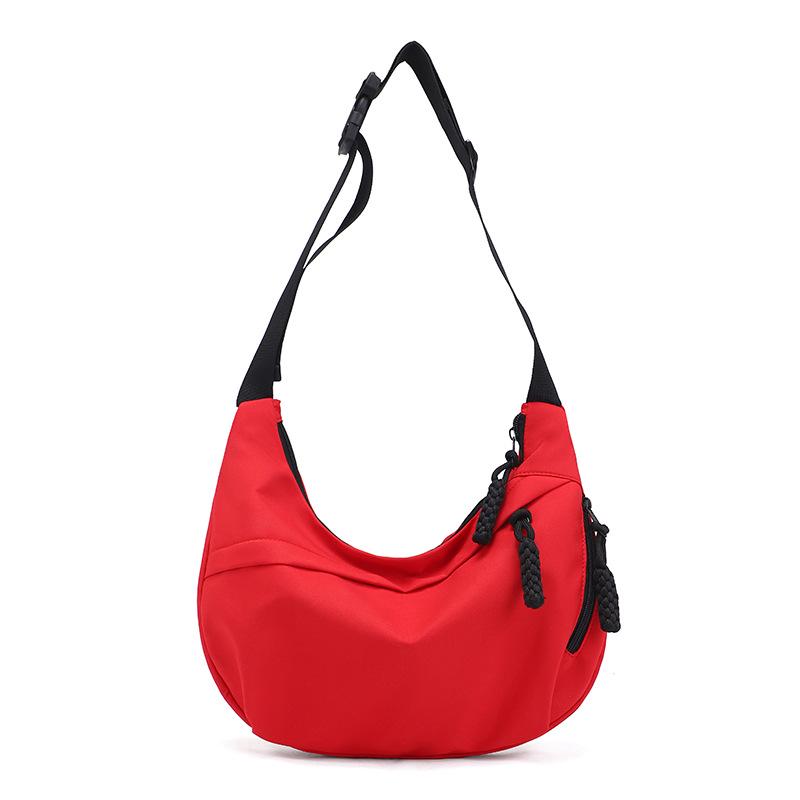 

Женская корейская сумка-кроссбоди-пельмень большой вместимости на осень/зиму 2025 красный