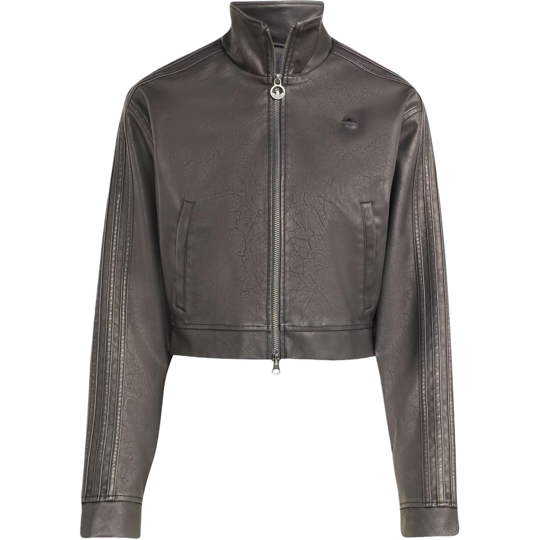 

Adidas Оригинальная куртка Firebird из искусственной кожи, классическая спортивная куртка с воротником-стойкой и молнией, женские куртки JW7291 M