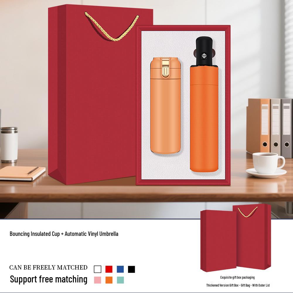 Custom Logo Insulated Mug Gift Set for Company Events and Customer Souvenirs