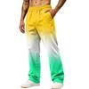 Men's Printed Wide Leg Jogger Sweatpants with Pockets for Casual Athletic Wear