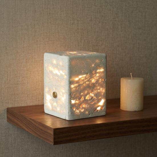 Marble Touch Lamp 3 Light Colors Night Light Dual Control Night Lamp Natural Limestone Adjustable Brightness Table Lamp Rechargeable Bedside Lamp for