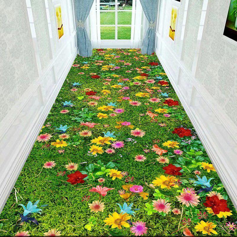 3D Long Corridor Carpets Anti-Skid Floor Mat for Hallway Living Room Home Decoration Hotel Lobby Rug