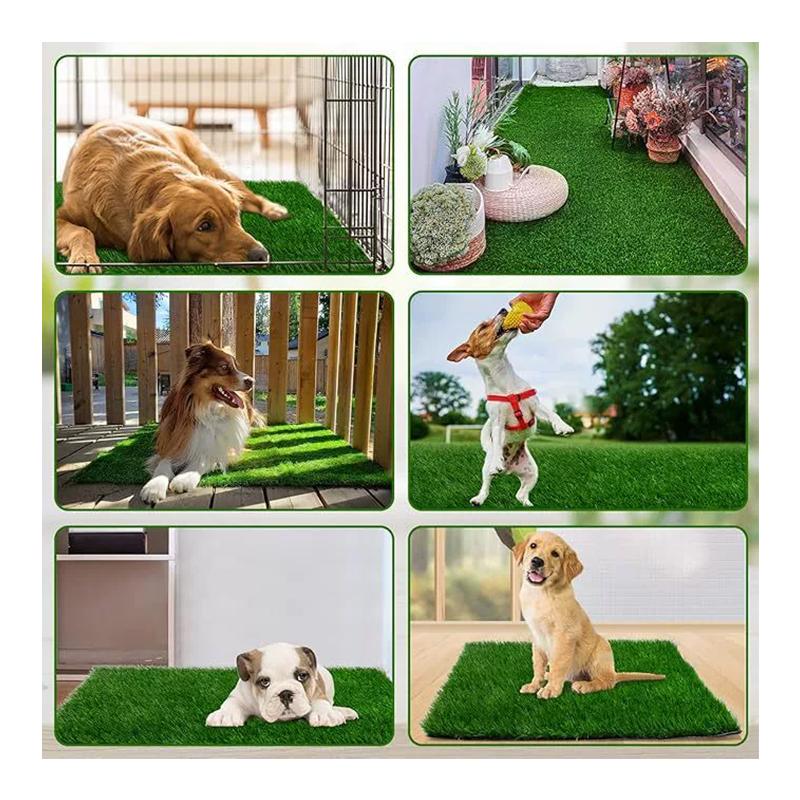 Artificial Grass Dog Potty Pad Reusable Washable Odor Resistant Drainage Turf Mat Dog Housebreaking Training Toilet For Indoor