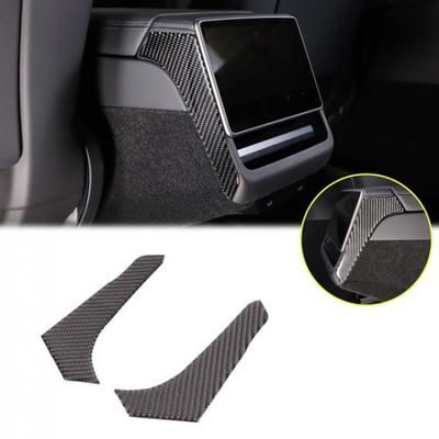Rear Armrest Display Side Trim Cover Sticker for Tesla Model 3 23-24