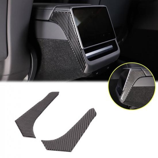 Rear Armrest Display Side Trim Cover Sticker for Tesla Model 3 23-24