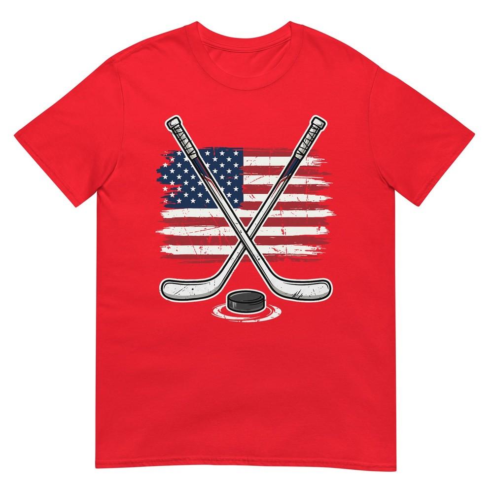 Ice Hockey Usa Flag Tshirt S