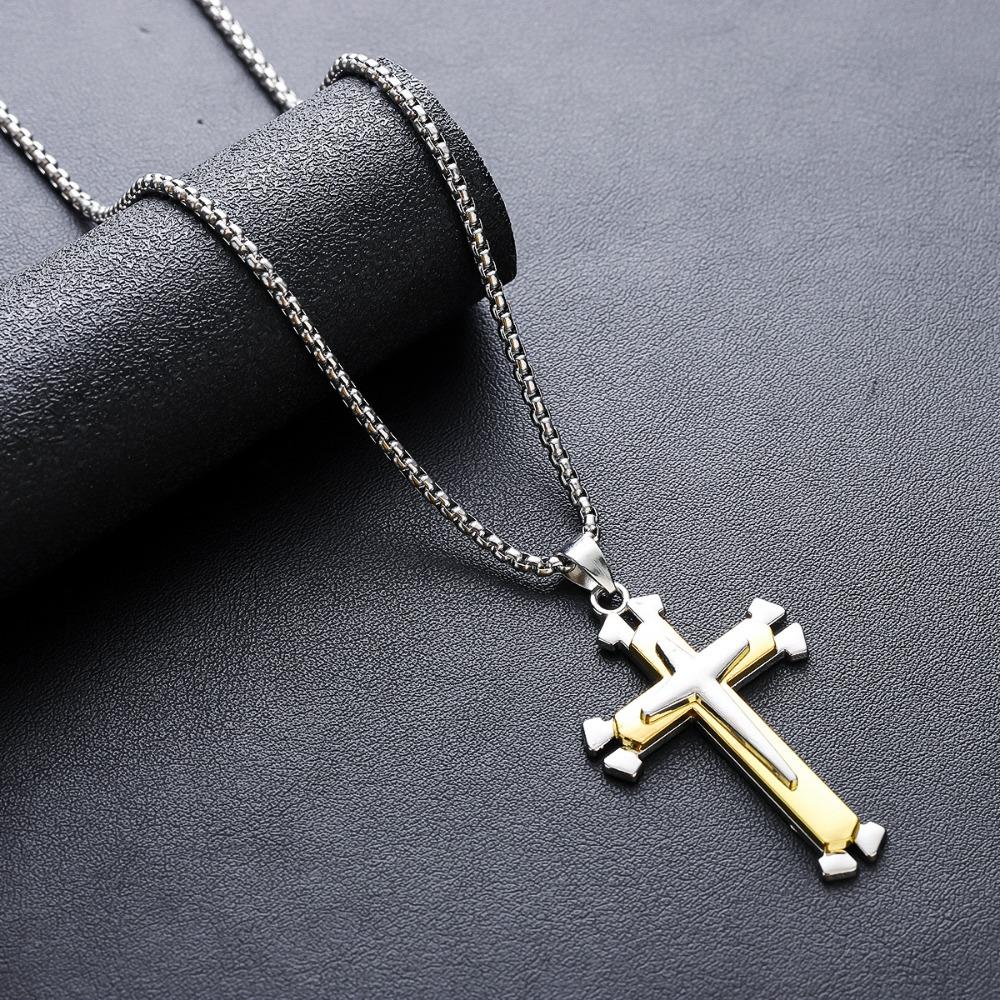 Kreuzkette Herren Titanstahl Nicht Verblassend Hochwertiges Gefühl Vielseitiges Persönlichkeitsdesign Sommer Accessoires Damen Trend Einfacher Schmuck