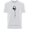 Men's Clothing Earphones Print T-shirts Summer Casual Fashion Minimalist High Quality Tops Crew Neck Short Sleeve Cotton Tees