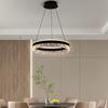 Minimalist LED Pendant Chandelier Ceiling Lamp Dimmable Round Circle Living Dining Room Bedroom Glossy Hanging Lighting Fixtures