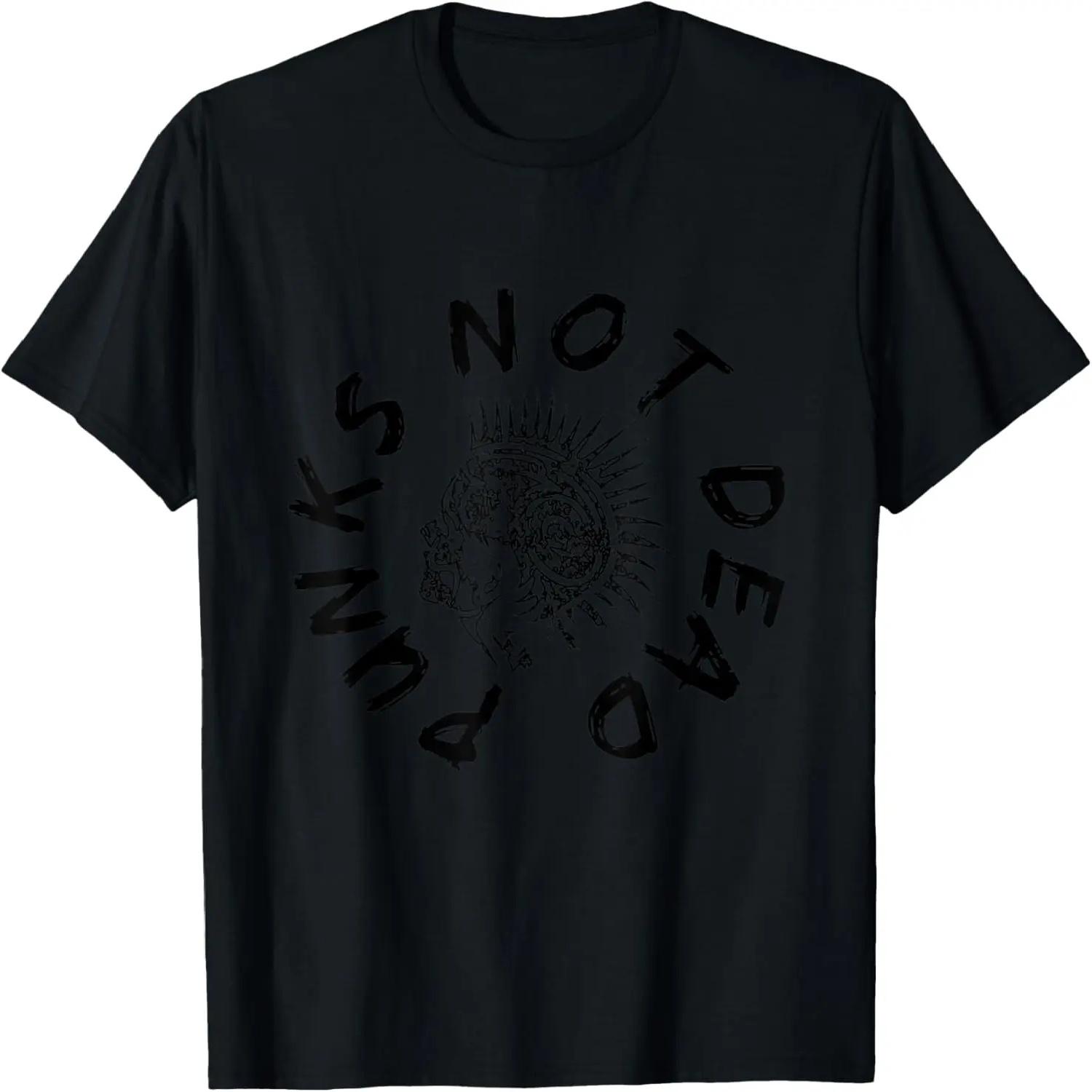 Punk Mohican Punks not Dead Retro Rock Metal Music T-Shirt XXXXL