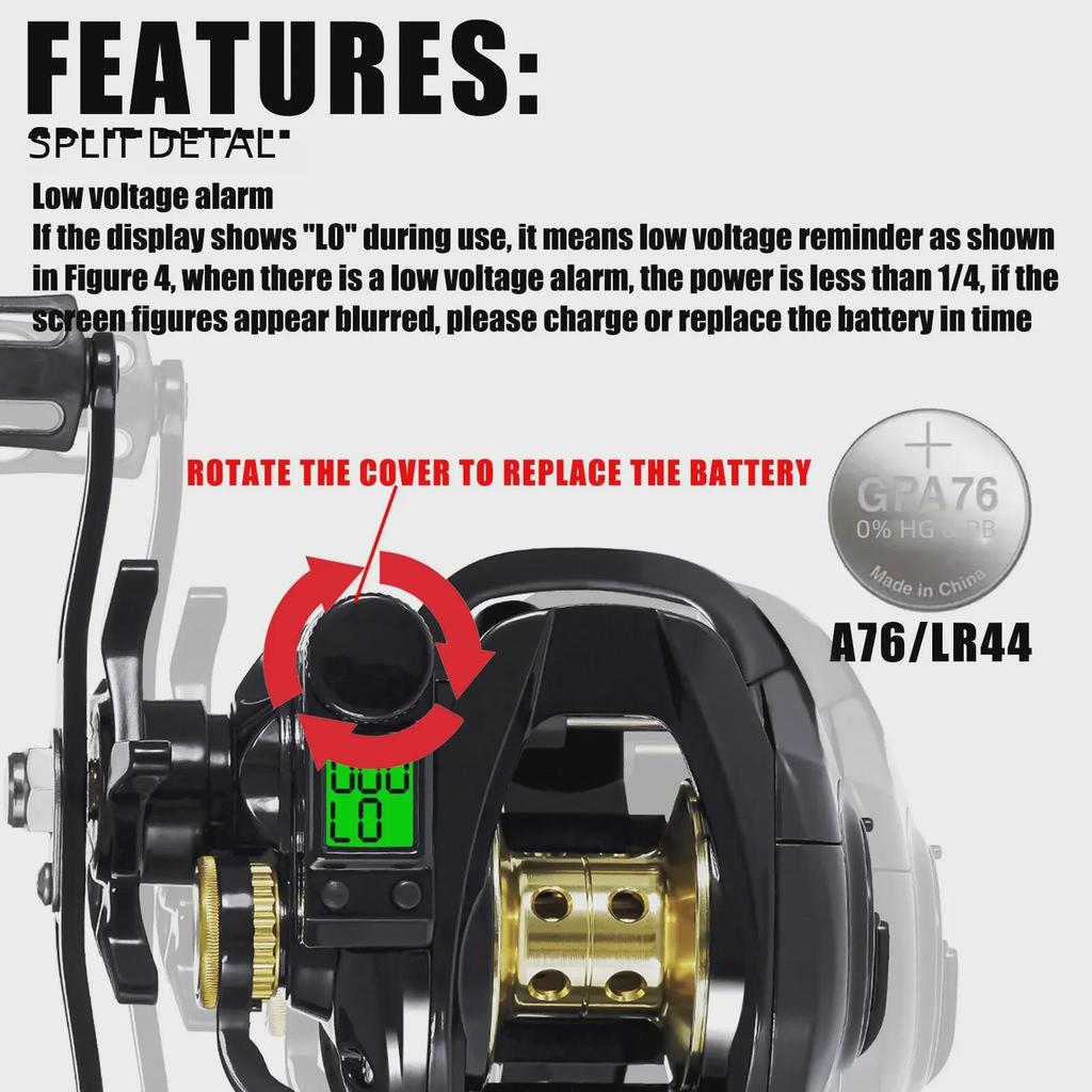 Digital Display Dual-Line Cup Sea Fishing Reel for Long-Distance Casting