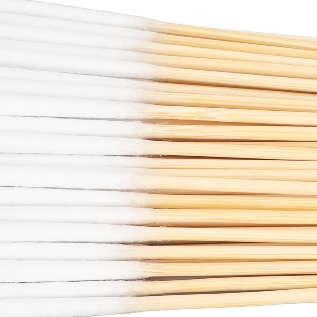 60 Count Cotton Swabs Soft Tip Wooden Handles Multipurpose Thicken Safety Long Cotton Tipped Applicators 8cm