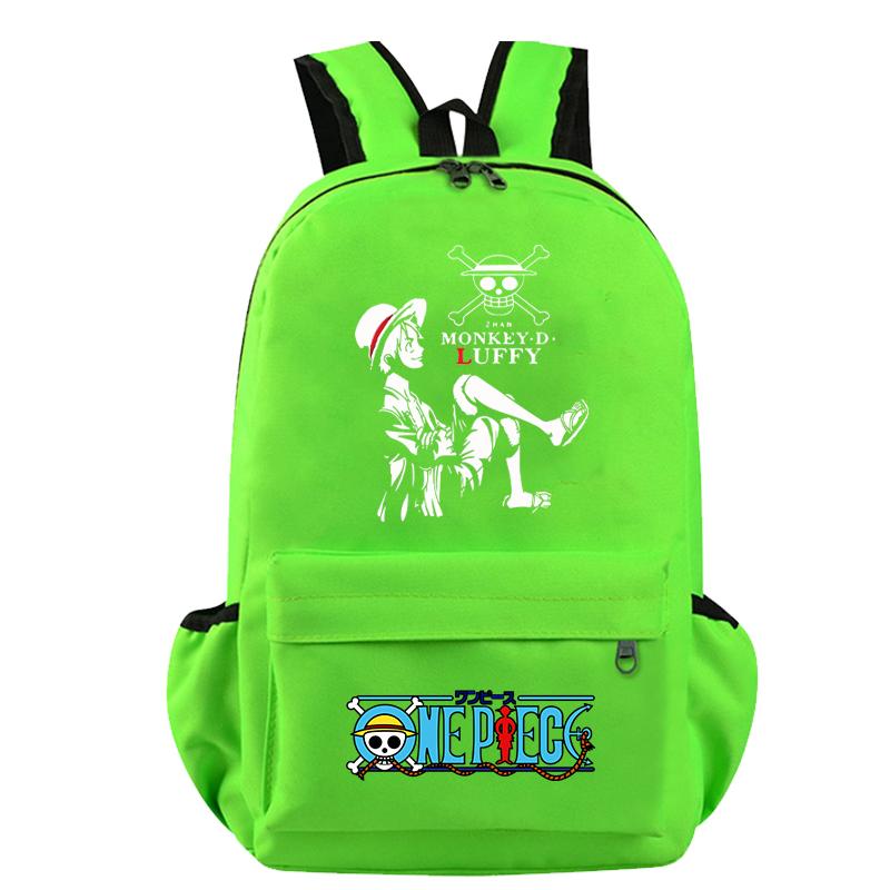 Anime One Piece Bag Large Capacity Sweet Soft Backpack for Boy Girl Children Teenager Back To School Bag Leisure Travel Bag College Canvas Bagpack