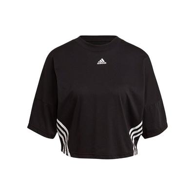 Camiseta de Treino Cropped Feminina Tops Preto H23455