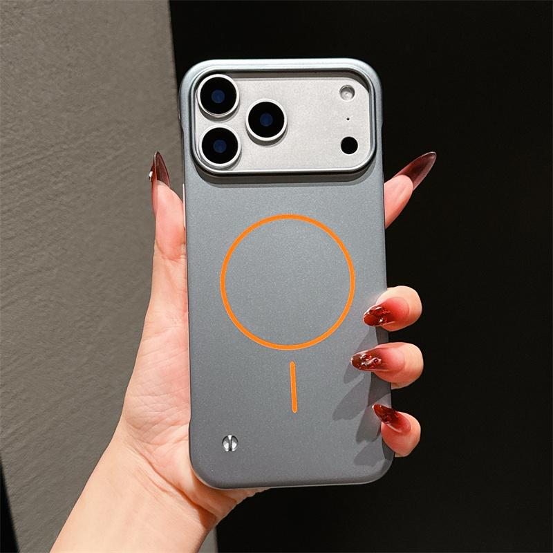 Slim Matte PC Frameless Wireless Charging Magnetic ForMagsafe Case ForiPhone Air 17 16 15 14 Plus 13 12 11 Pro Max Hard Cover