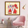 Handmade Simple Cross Stitch Couple Wedding Embroidery for Bedroom Décor