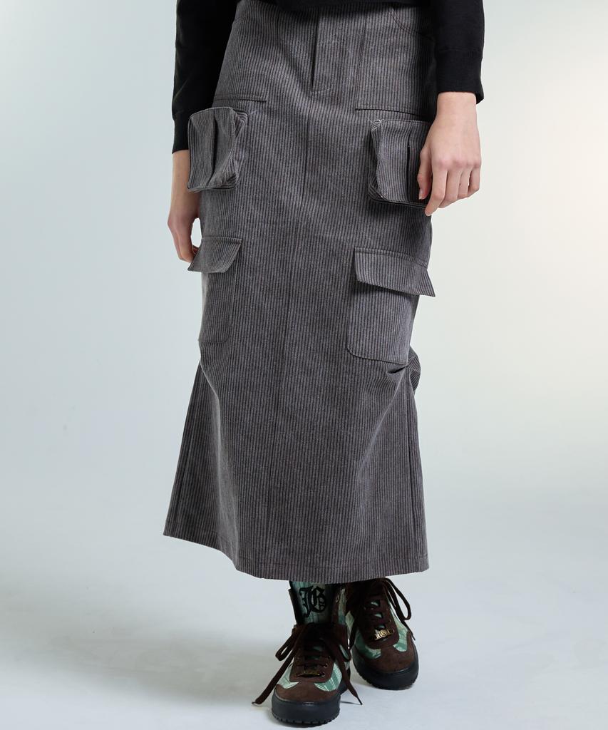 Love Is True Am Cargo Long Skirt(Brown)