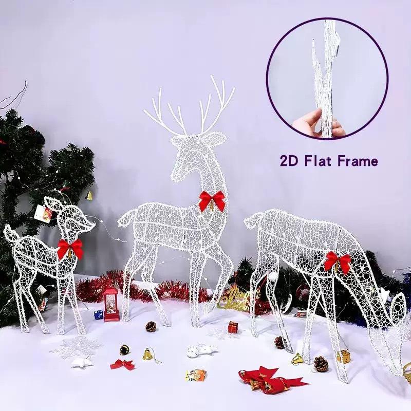 Christmas Reindeer Decoration Three-Piece Set for Yard Ornaments