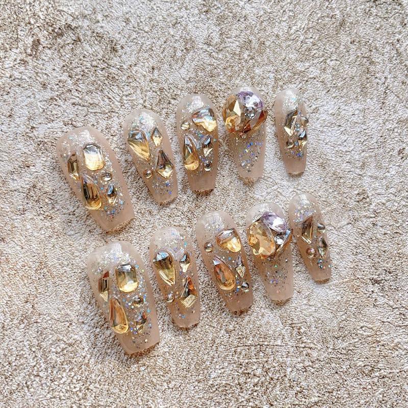 

10 шт./набор звездное небо чистое ручная работа износ ногтей светотерапия нейл-арт Аврора полный алмазный лед прозрачный Аврора алмазный нейл-арт L