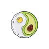 Creative Fruit Cute Series Metal Brooch Set Featuring Adorable Avocado And Peach Designs For Stylish Accessories And Fashionable