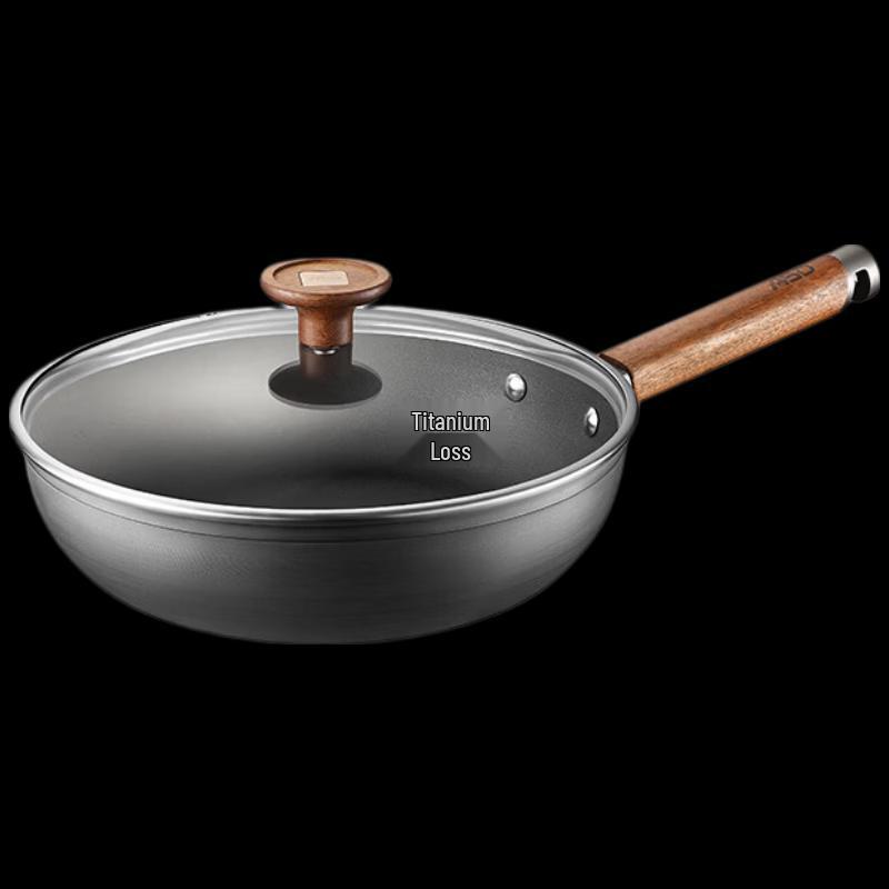 ASD Titanium Iron Flat-Bottom Frying Pan
