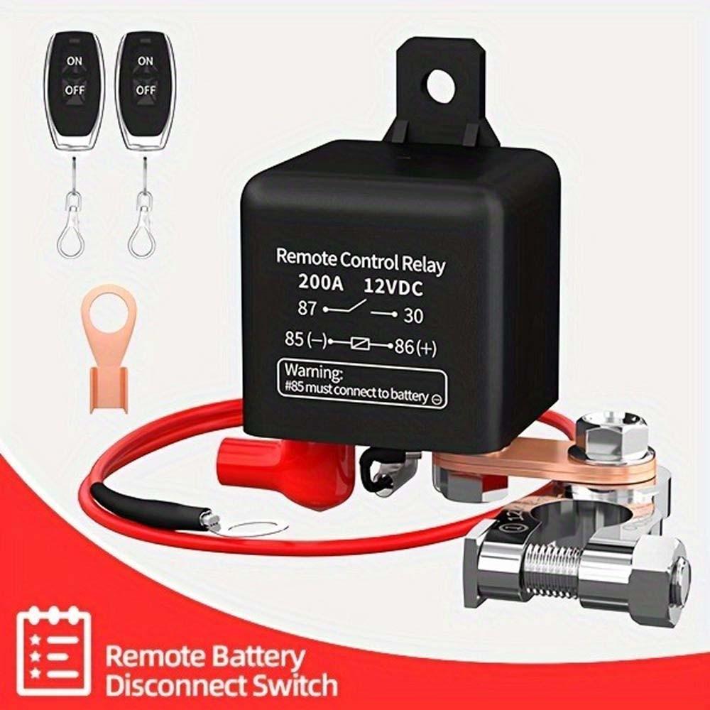 Heavy-Duty Sturdy Reliable Anti-Theft 12V 200A Anti-Theft Remote Kill Switch Kit