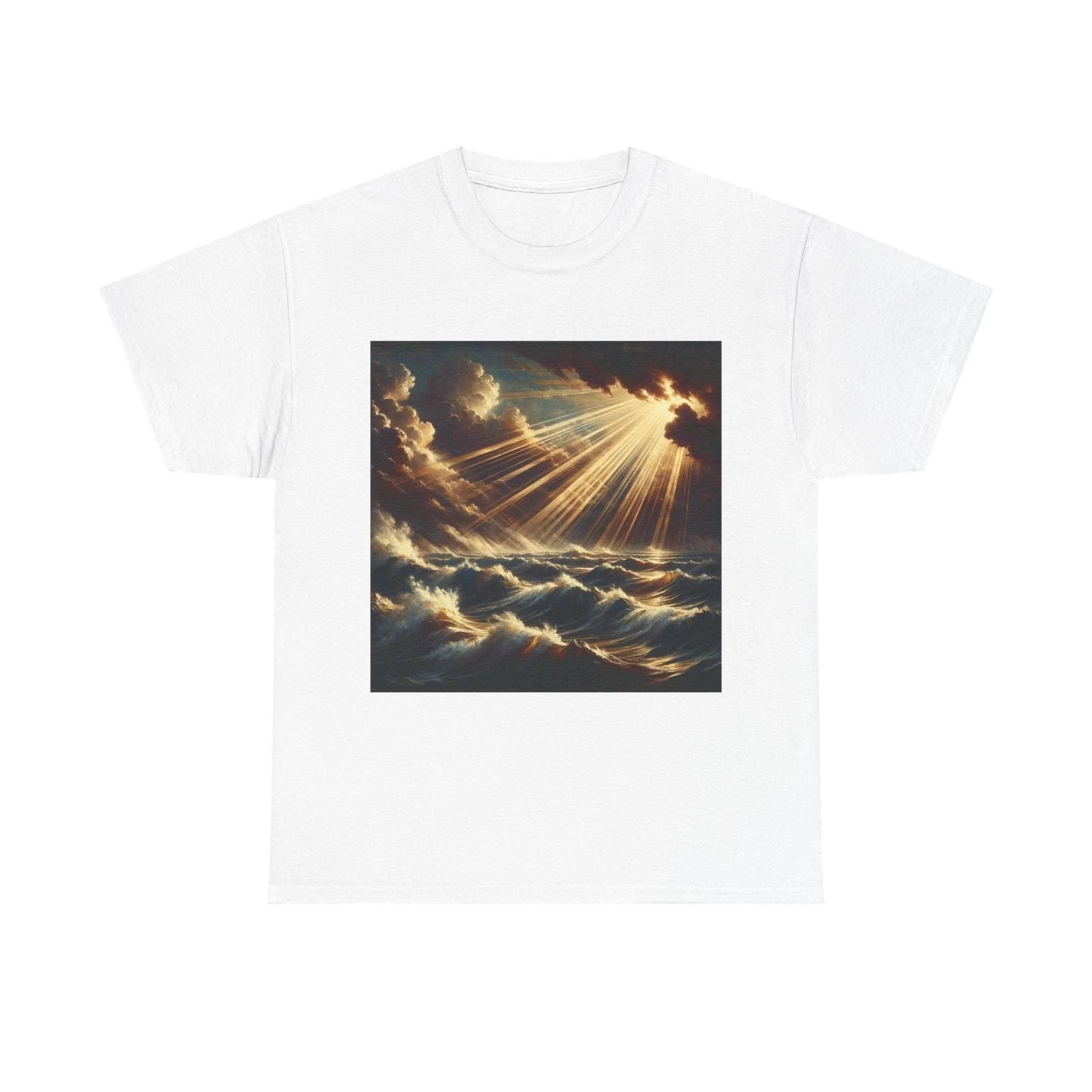 Unisex Adult T Shirt Baroque Tempest with Dramatic Chiaroscuro M
