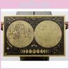 Exquisite Retro Large Vintage Paper Earth's Moon World Map Poster Elegant Home Decor