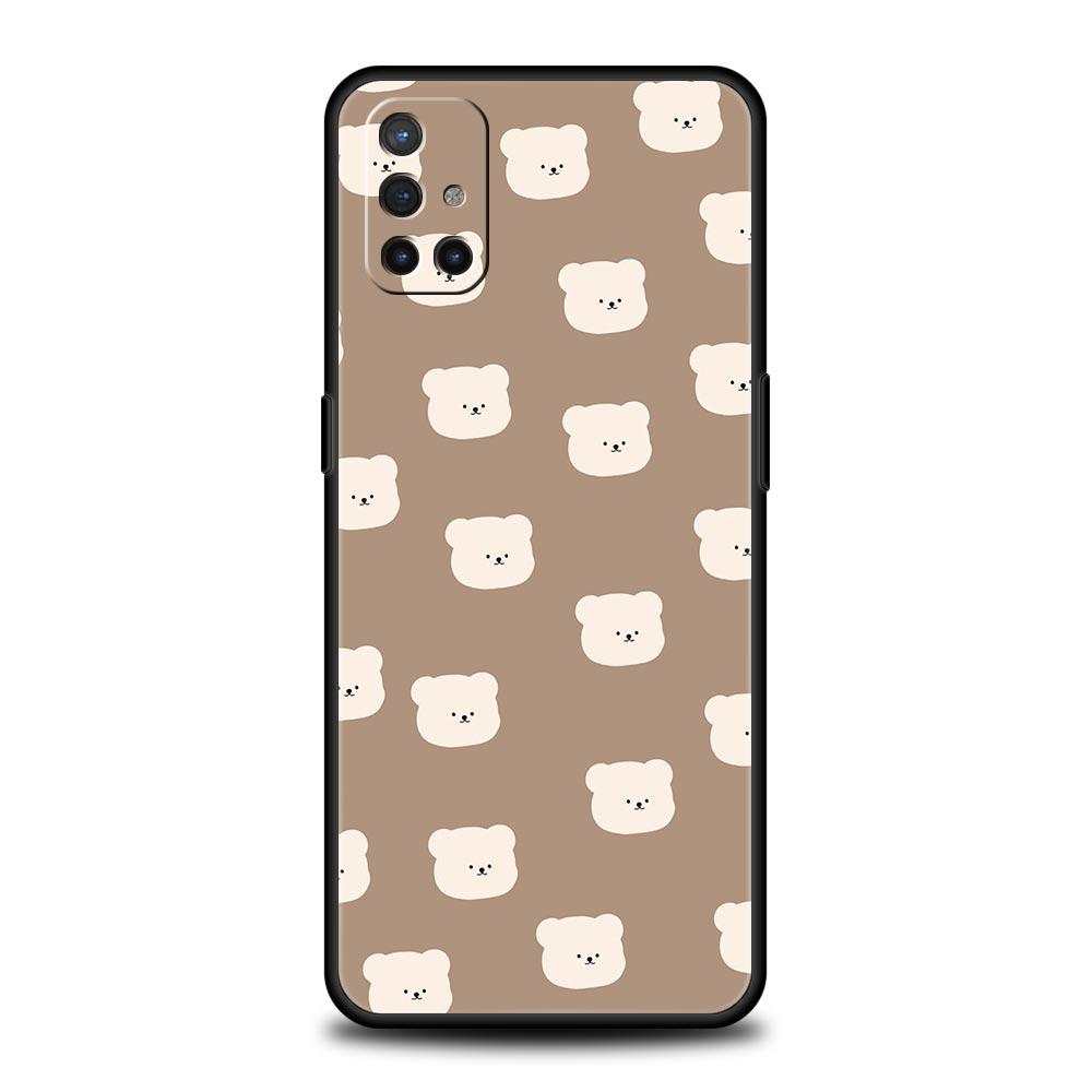 Phone Case For OnePlus 12 11 10 9 Pro 9T 12R 10R 9R 9RT 10T 8T 8 7 6T 7T Nord 2T CE 2 5G N200 N10 N100 Soft Cover Cute BEAR