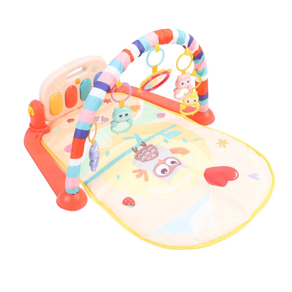 Baby Gym Play Mat with Light Music Battery Powered Musical Learning Toy Pendant Toys Tummy Time