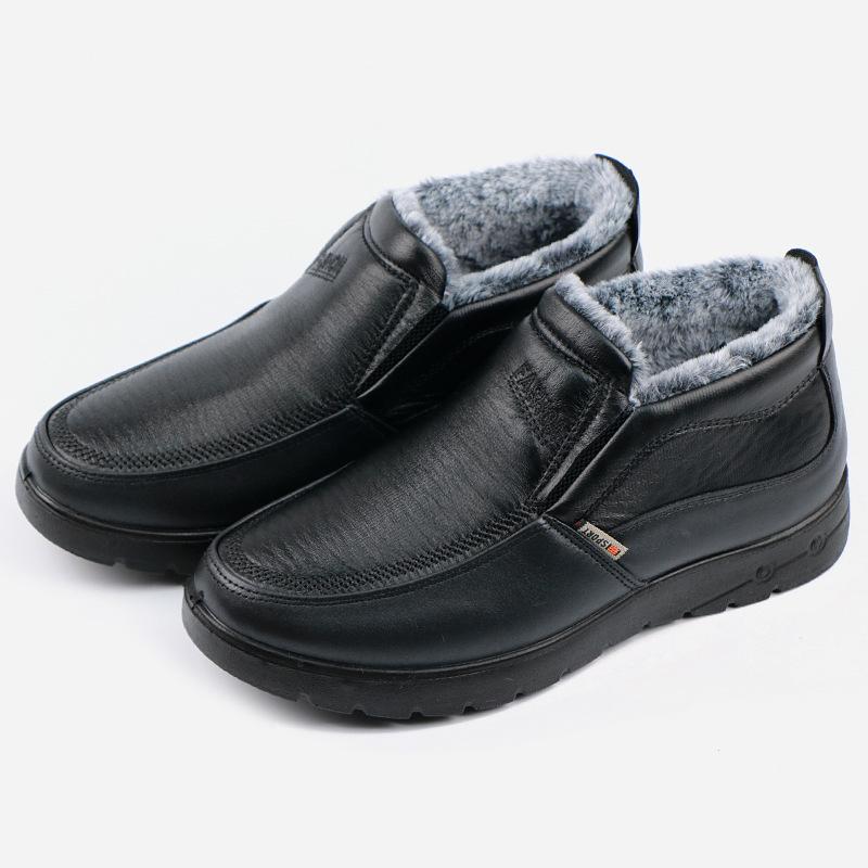 Mode Winter Herren Baumwollstiefel Kurzer Plüsch Verdickt Warm Modische Schneestiefel 2024 Neue Lässige Baumwollschuhe Mittelhoch Herrenschuhe