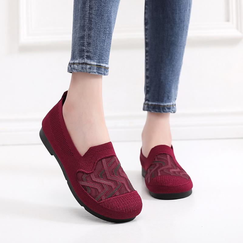 medium mother shoes non-slip soft sole comfortable one-pedal lazy shoes cloth shoes women s shoes single shoes 35
