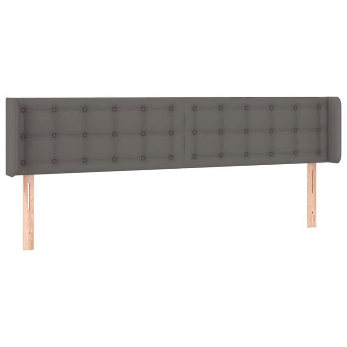 VidaXL Tête de Lit à LED Meuble de Chambre à Coucher Accessoire de Lit Double Tête de Cadre de Lit Intérieur Gris 3123342